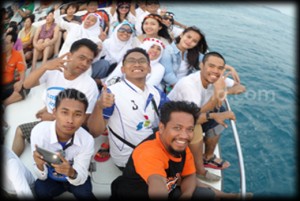 sunrise cruise outbound di pulau putri