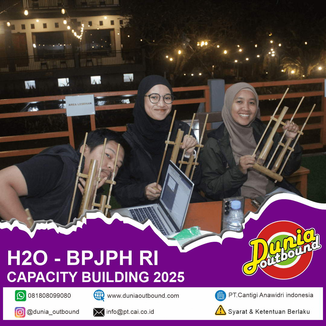 Capacity Building BPJPH RI, Pelatihan SDM Halal Indonesia, Outbound Training BPJPH di Bhumi Cantigi Camp, EO Capacity Building terbaik untuk instansi pemerintah, Kegiatan outdoor dan indoor untuk pegawai Kemenag