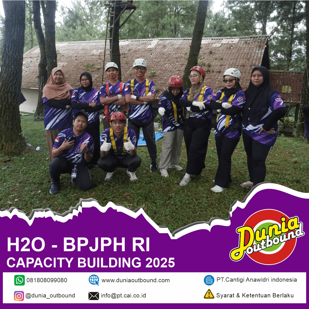 Capacity Building BPJPH RI, Pelatihan SDM Halal Indonesia, Outbound Training BPJPH di Bhumi Cantigi Camp, EO Capacity Building terbaik untuk instansi pemerintah, Kegiatan outdoor dan indoor untuk pegawai Kemenag