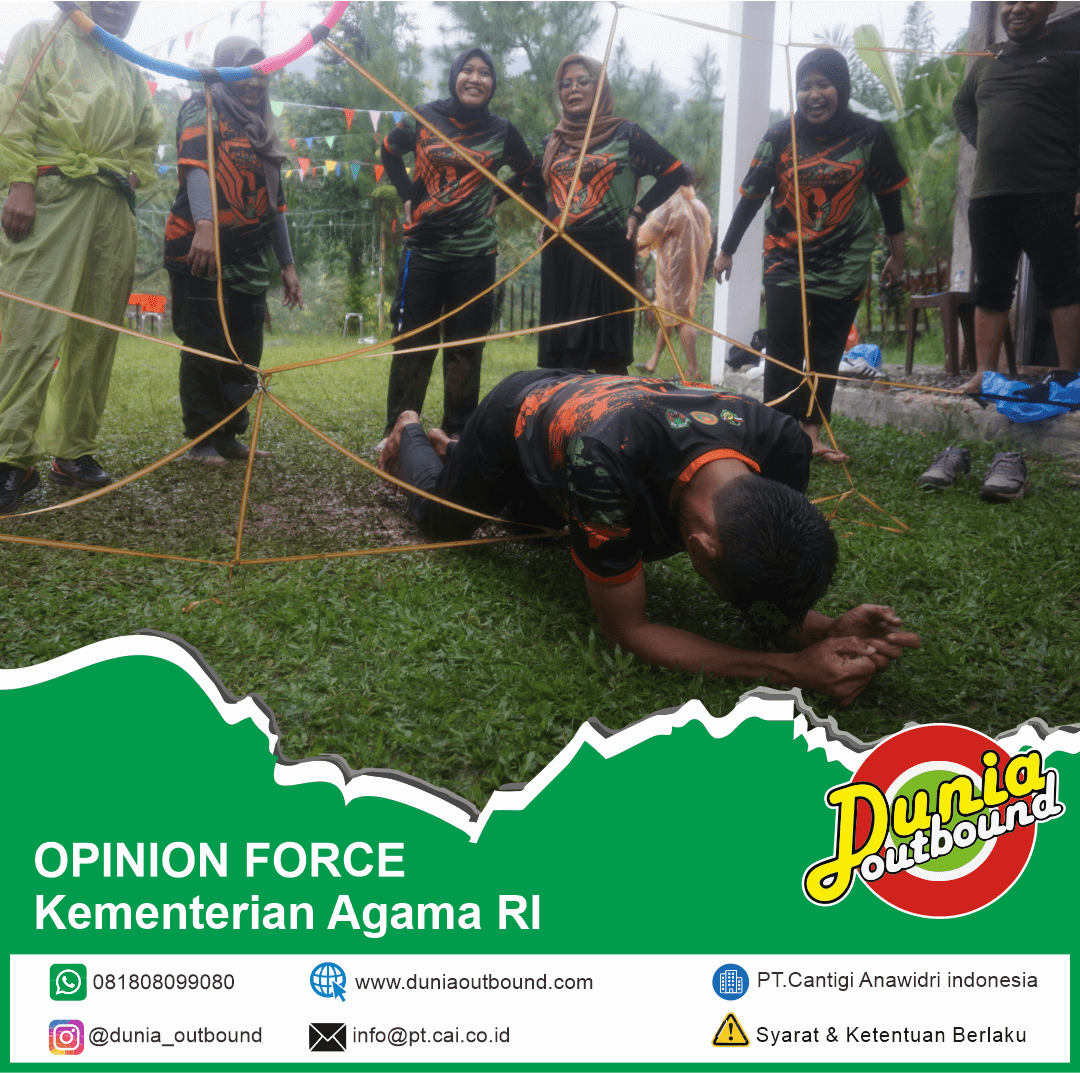 Capacity Building Kemenag RI, Capacity Building Bidang AKLAP, EO Capacity Building profesional, kegiatan outbound Kemenag di Bhumi Cantigi Camp, No Left One Behind Adventure Camp, Duta Akrual dan Duta BMN Kemenag RI.