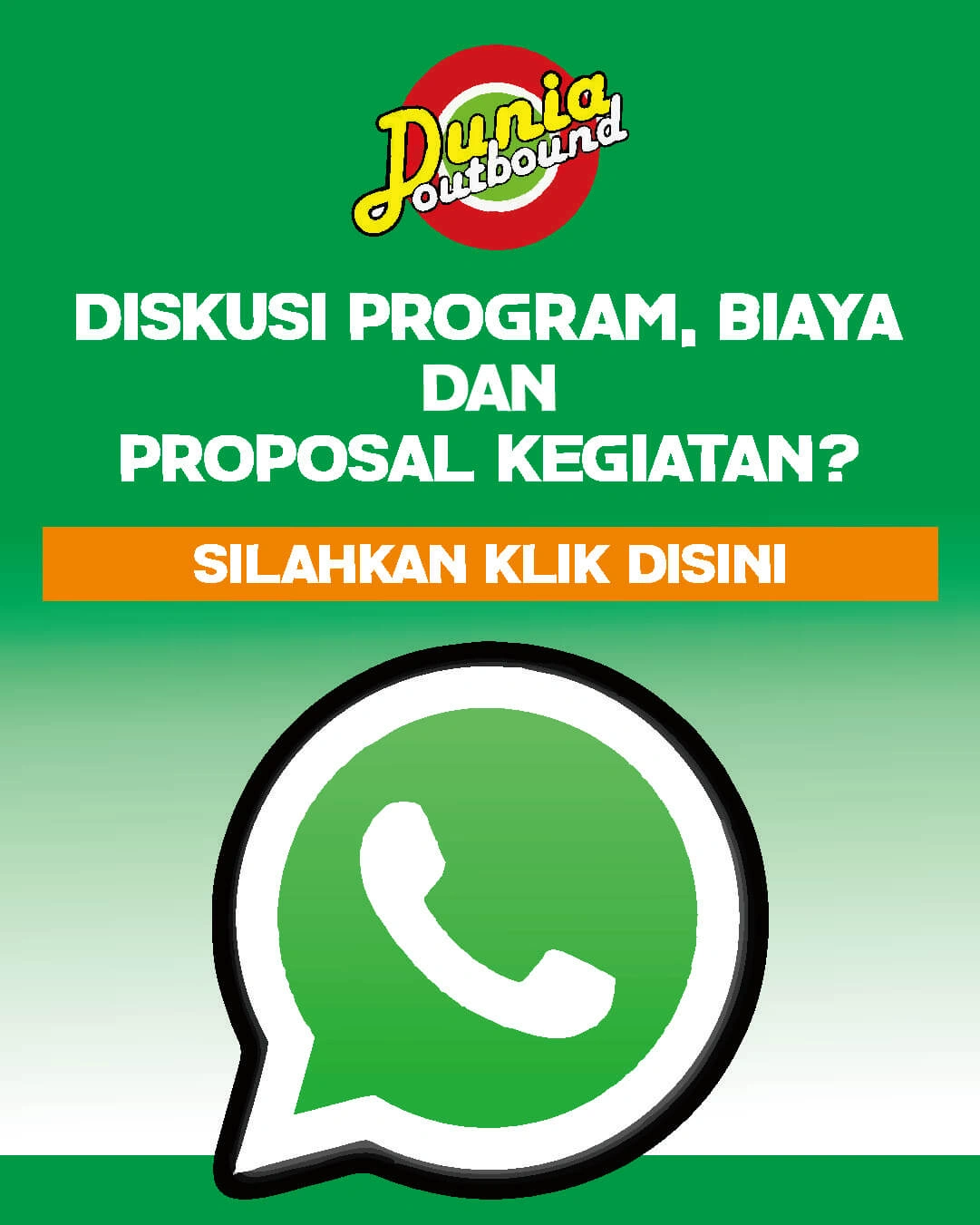 Hubungi Dunia Outbound, paket outbound perusahaan di Jakarta, paket outbound perusahaan di Bogor, jasa team building profesional untuk perusahaan, vendor outbound terpercaya untuk corporate event, paket outbound meeting dan gathering perusahaan, paket team building murah untuk kantor, kegiatan ice breaking dan fun games untuk perusahaan, konsep team building kreatif untuk HRD, paket capacity building perusahaan 1 hari, provider team building terbaik di Indonesia, One Day Outbound, Outbound Satu Hari, Program Outbound Sehari Penuh, manfaat outbound satu hari untuk tim, teamwork training sehari penuh, pelatihan leadership outbound satu hari, kegiatan kepemimpinan sehari untuk perusahaan, permainan problem solving outbound, materi outbound satu hari perusahaan